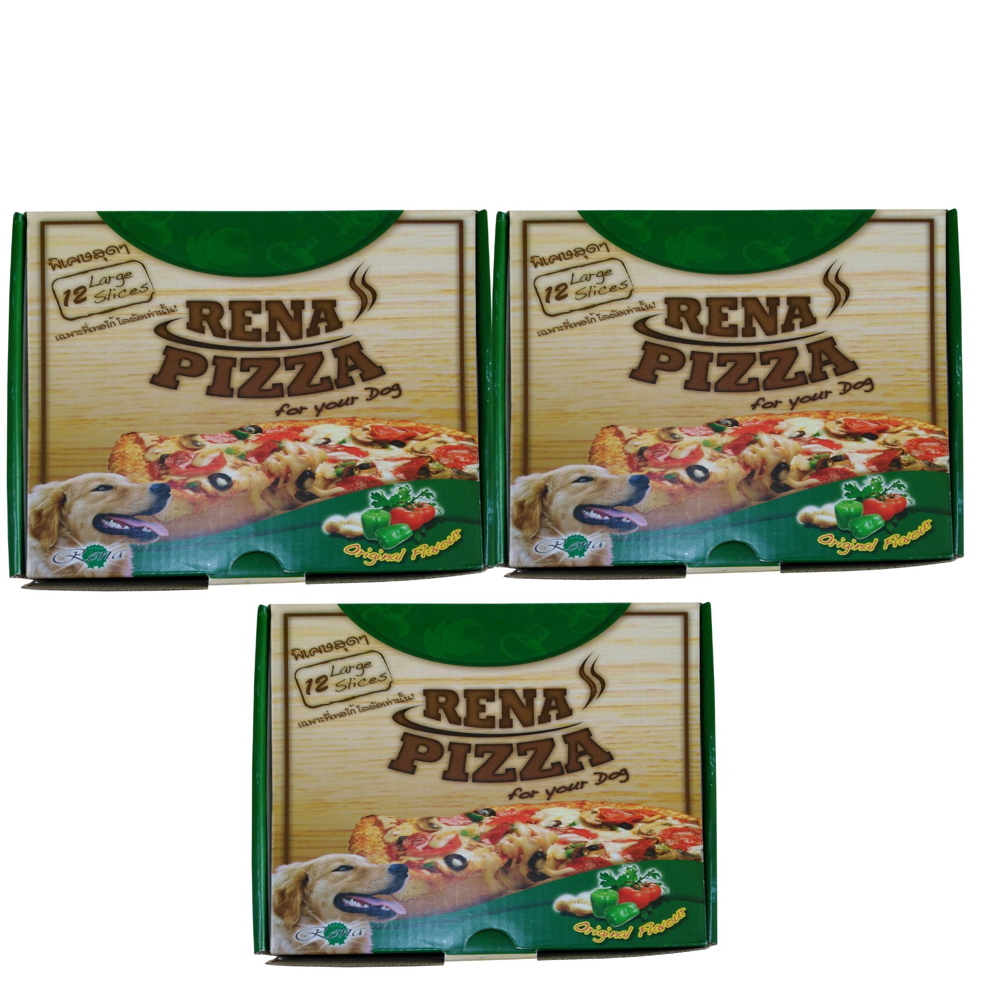 Rena Dog Pizza Treat Snacks, Chicken & Cheese Flavor, Delicious, Nutritious, Suitable for All Breeds, 12 Large Slices (Pack of 3) (B0CHS3W7TX) Amazon Price History, Amazon Price Tracker