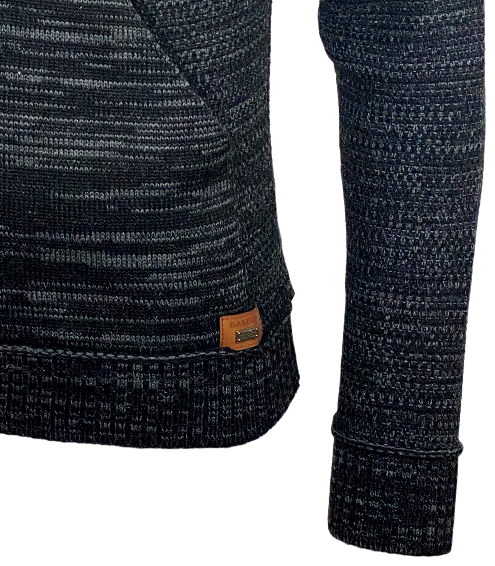 Subliminal - Jersey para hombre de punto con capucha de malla grande, cierre de cremallera BX290