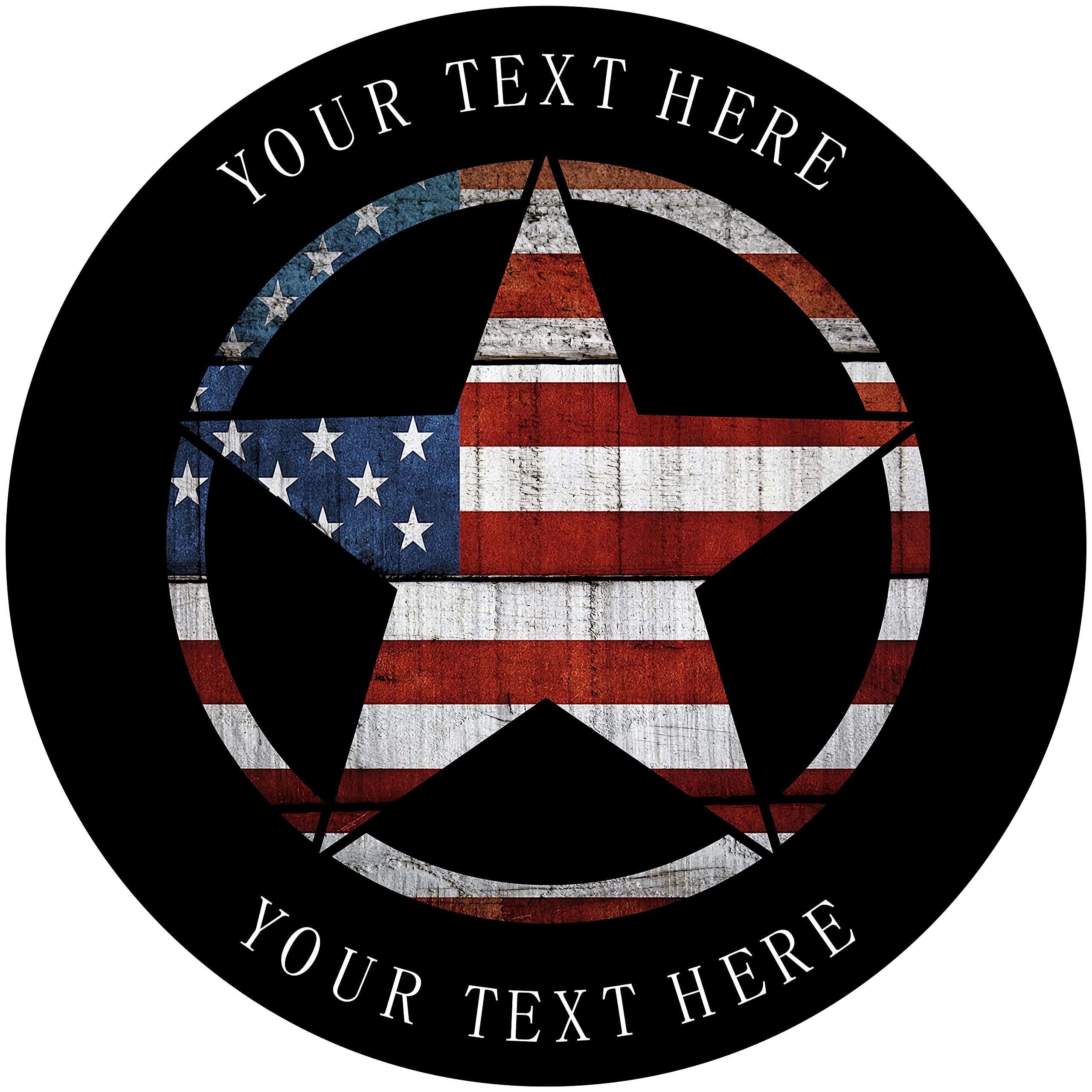 Pentagram Custom Spare Tire Covers Pentacle Waterproof DustProof Unite States American Flag Universal Wheel Tire Protectors Fits Tire for Jeep Wrangler Trailer RV SUV and All Other Vehicles…