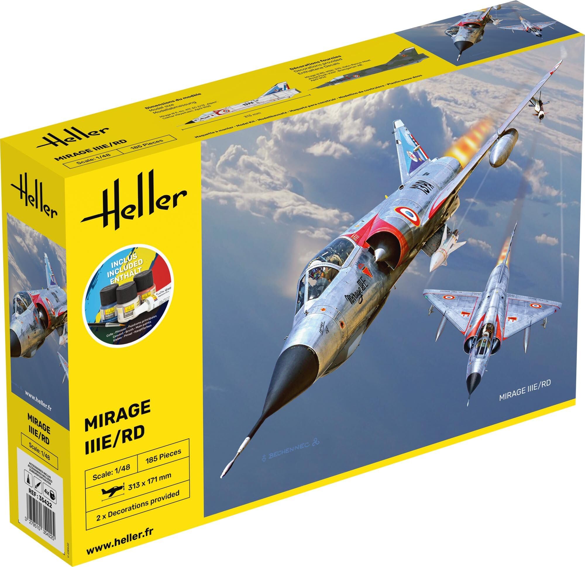 heller Starter Kit Mirage IIIE-O-R-RD-EE-EA - 1:48e