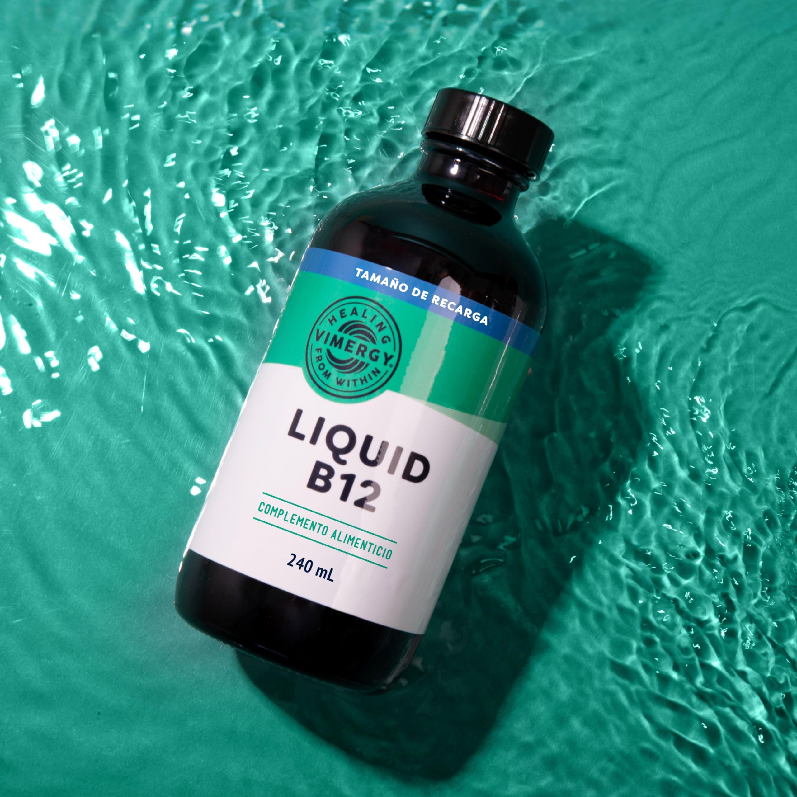 Vimergy Liquid B12 – 240 ml – Vitamina B12 Líquida – Ayuda al Sistema Nervioso – Vitamina B12 Vegana Sabor Dulce Natural – Sin Azúcar Refinado ni Gluten – Sin OMG – Apta para Keto y Paleo
