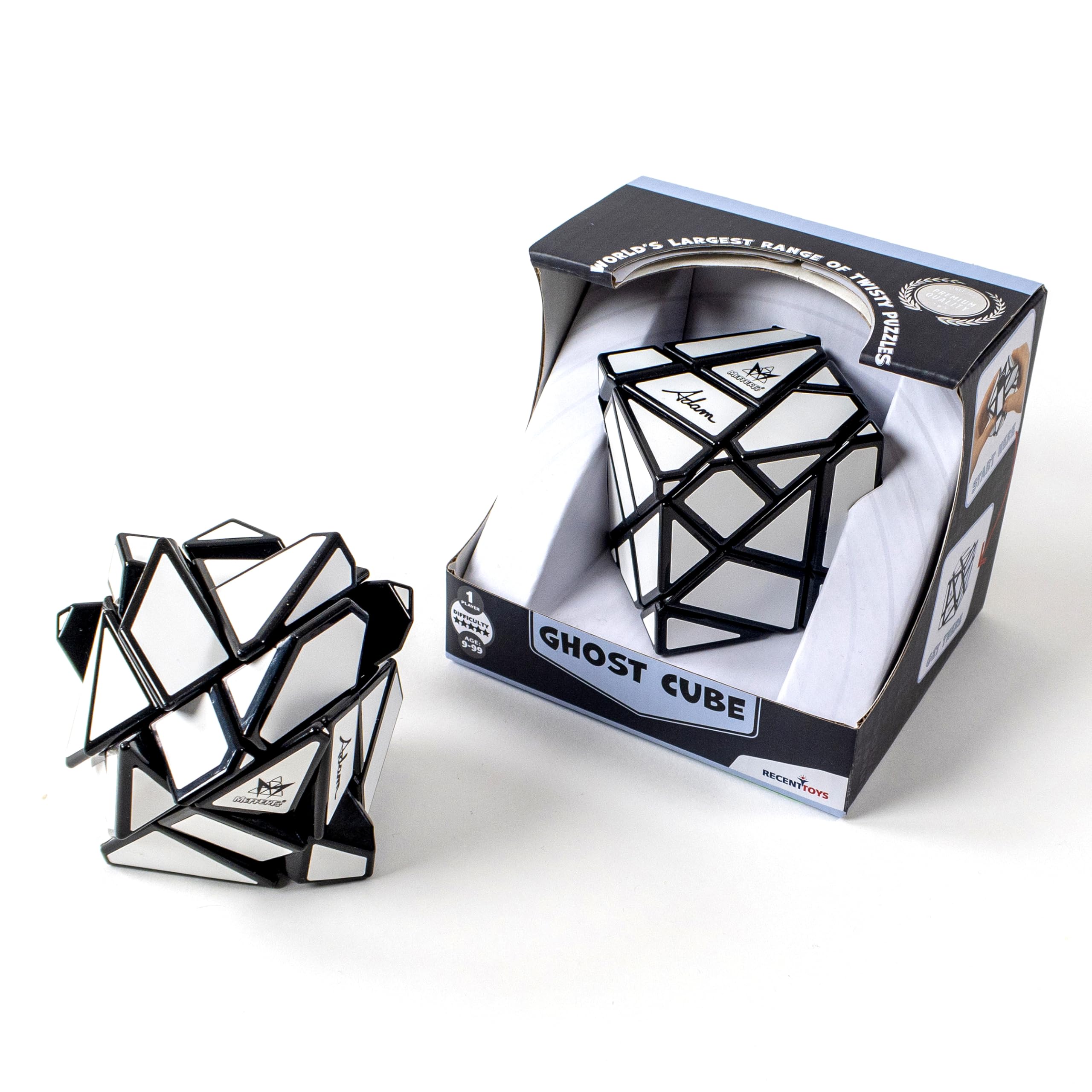 Meffert's Ghost Cube - The Original Shape-Shifting 3D Brainteaser Puzzle - Travel-Friendly Fun for Ages 9 - Adult