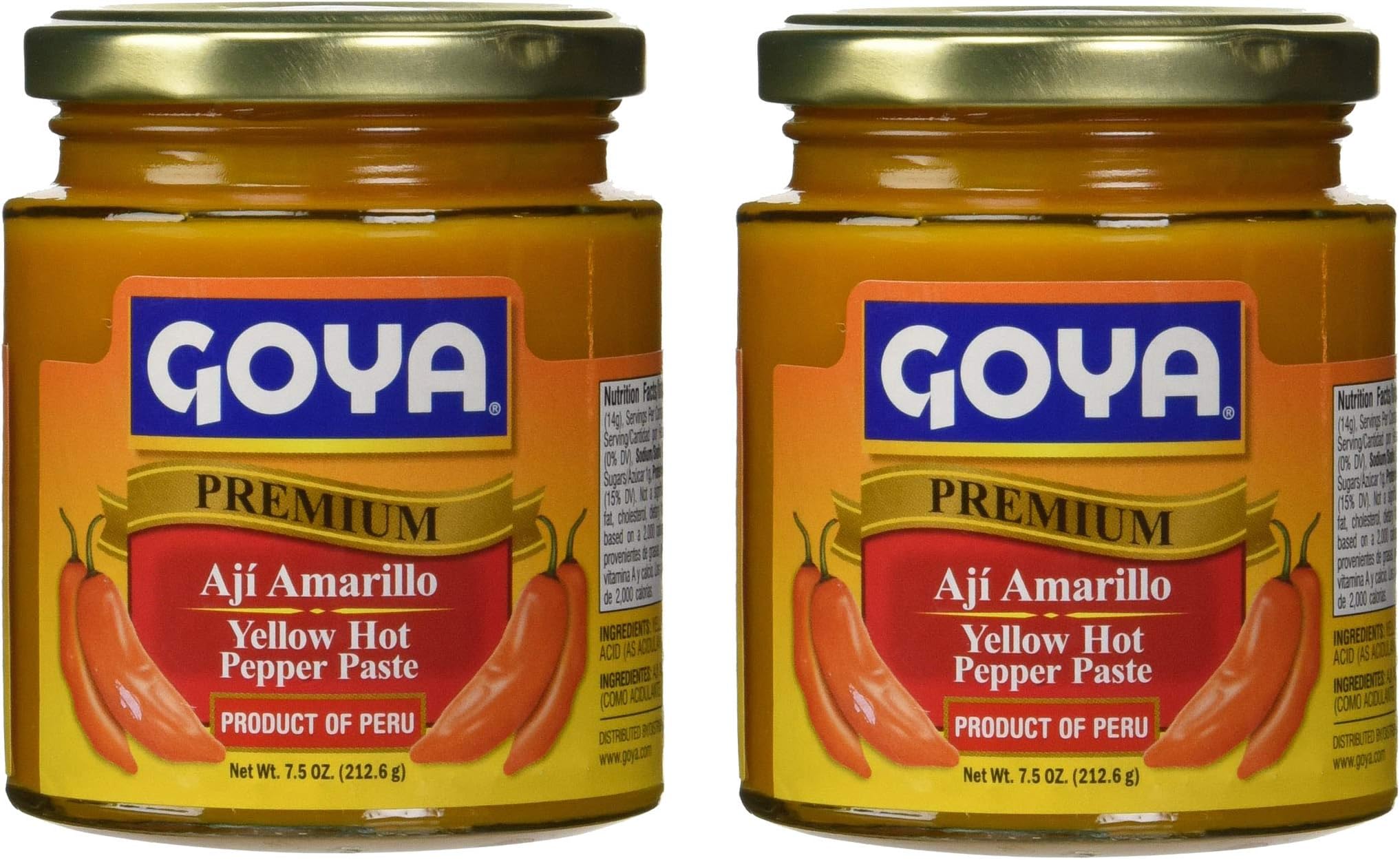 Goya Yellow Hot Pepper Paste 7.5 oz - Aji Amarillo (2 Pack)