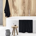 BOUTIQUO Coton 2 Pack Ensemble de serviettes de bain surdimensionnées, Grandes serviettes de bains 27x54, Ultra Soft, Absorbant, Compact, Séchage rapide et léger, Eco-Amis et 100% Ensemble de serviettes recyclables - noir