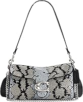 Coach Women's Tabby Shoulder Bag 26 - Iconic 1970s Leather Bag with Snake Skin Pattern & Versatile Straps
