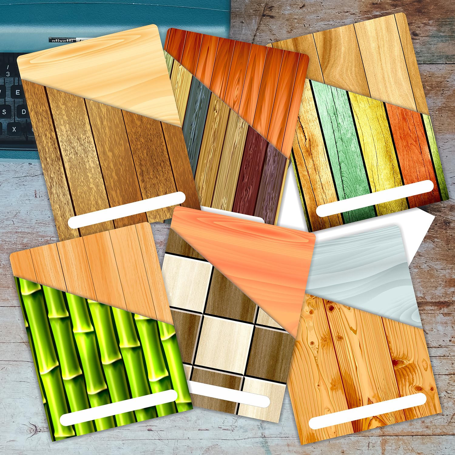 File Folders With Pockets PARTH IMPEX 12 Pack Lined Vertical Slash ...
