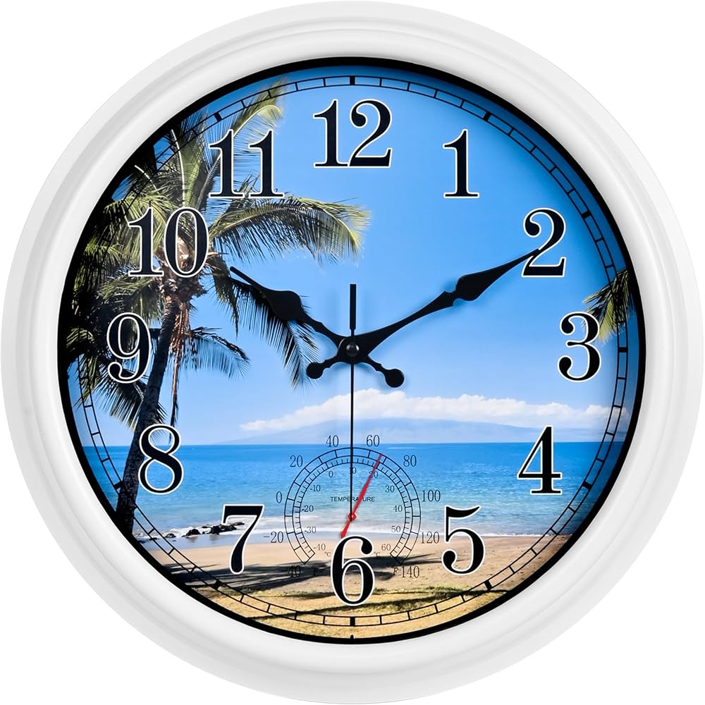 pool clock and thermometer