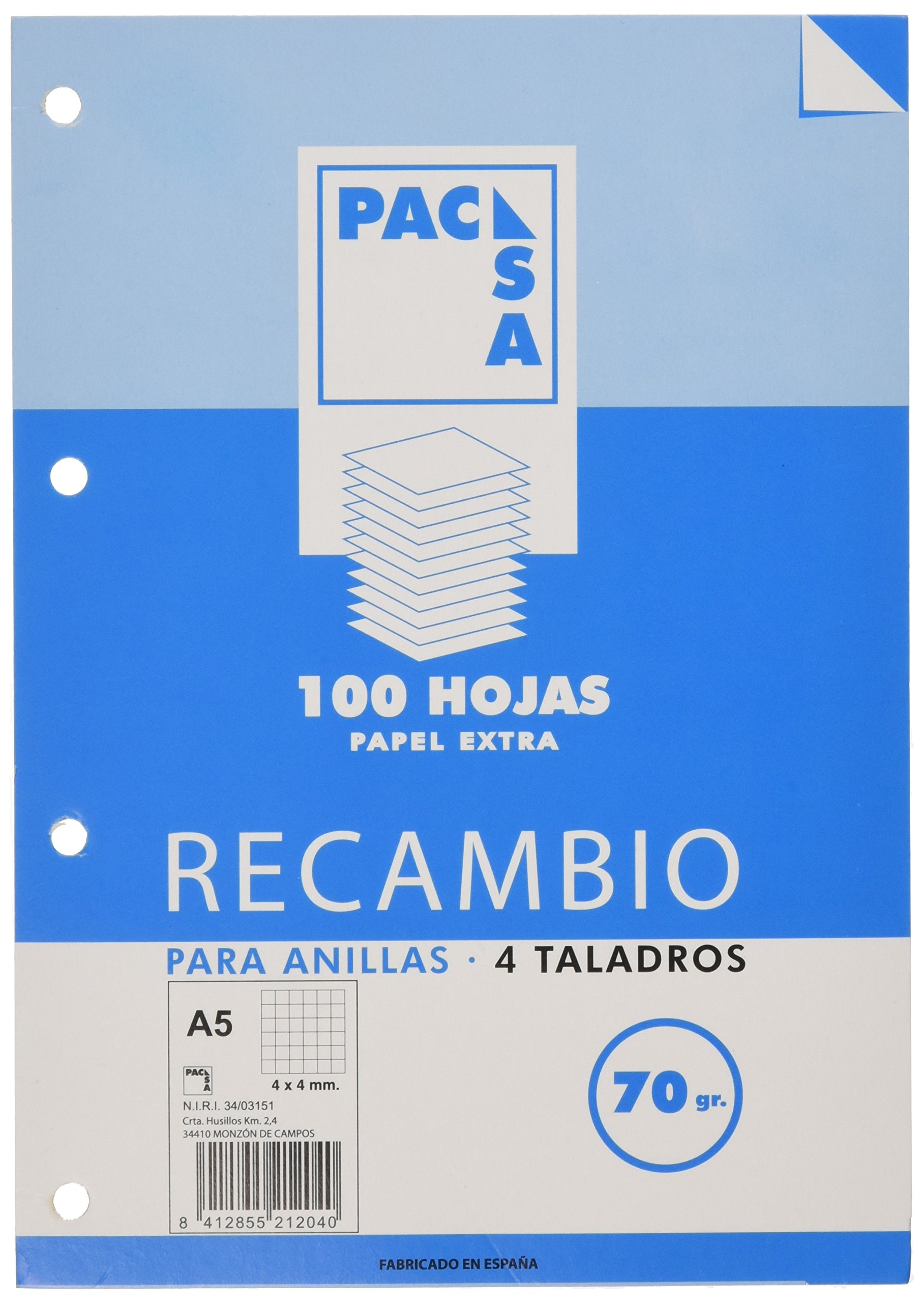 Pacsa 21201/21204 Refill 70 g, A5, 4 Ring, Graph