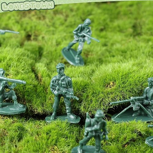 Miniatura 4 de LovesTown 200 piezas de soldados de juguete del ejército para hombres, figuras de soldado verde, juego de 10 poses para niños, regalo de cumpleaños