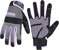 Vista 17 de HLDD HANDLANDY Work Gloves Women, Safety Work Gloves Touchscreen Working Glove for Mechanic, Gardening, Construction, DIY