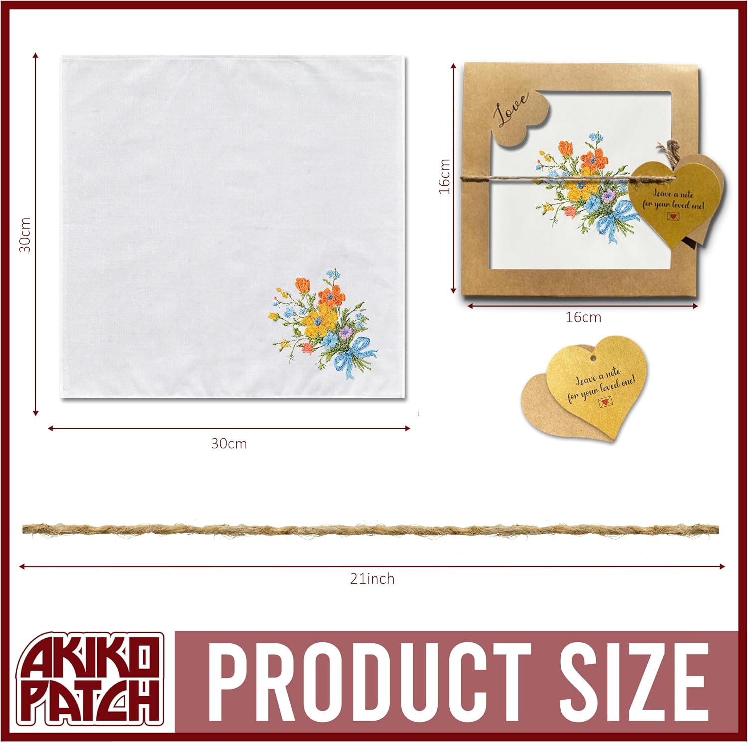 Wildflower Bouquet Coquette Handkerchief Embroidery, 11.8" Wedding Linen Handkerchiefs, Vintage Wedding Gifts