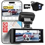 REDTIGER 4K HDR Dash Cam Front and Rear, STARVIS 2 Sensor, 5.8GHz WiFi APP, 3.18