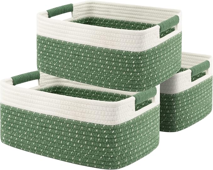 OIAHOMY 12.8x9x5.5in Woven Baskets for Storage, Storage Baskets for