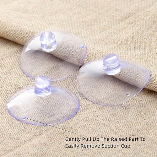 Miniatura 3 de dophee 10 ventosas transparentes de 1.181in1.18 pulgadas para ventana, gancho de pared, cocina, baño, superficie lisa