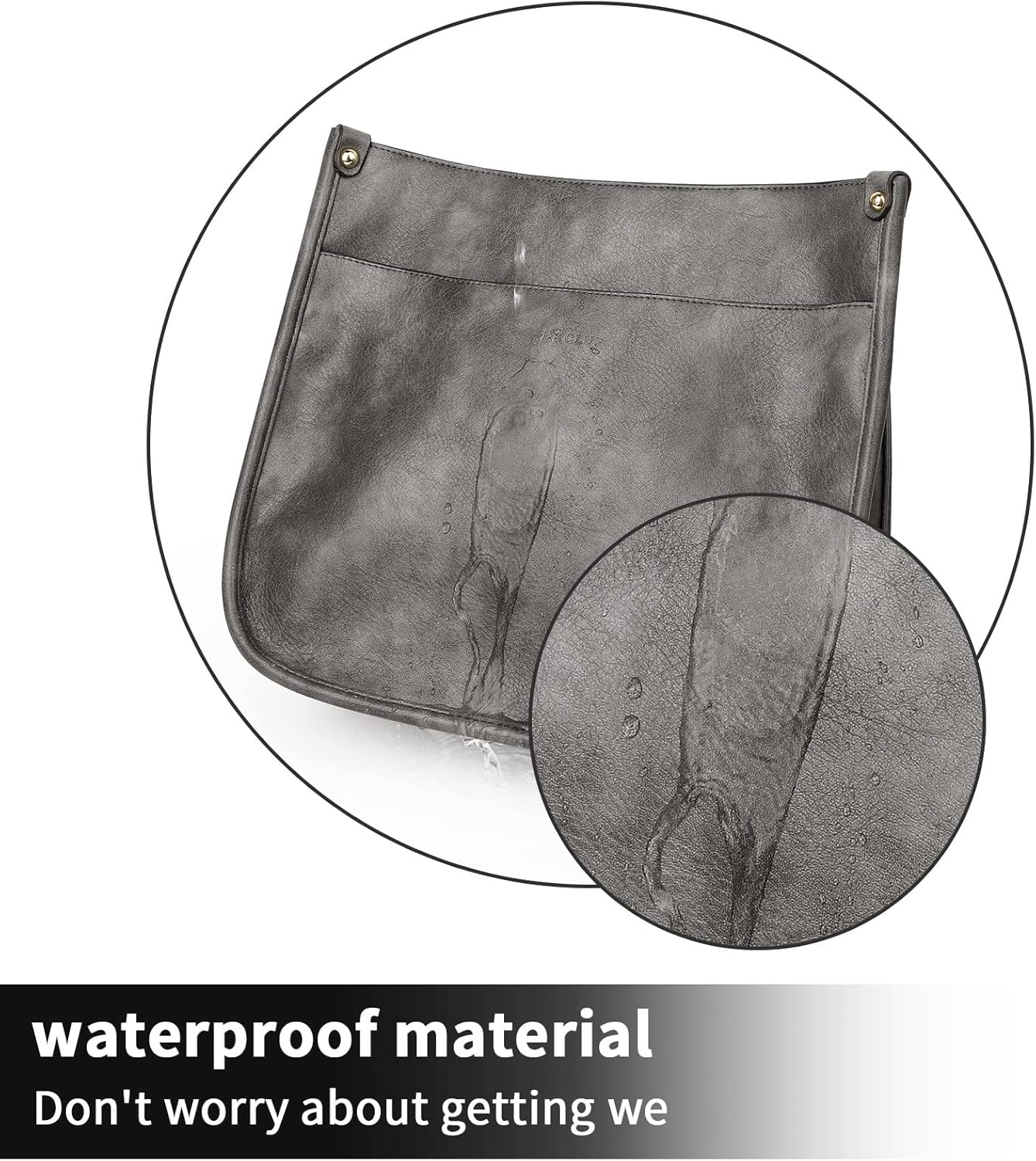 HKCLUF Crossbody Bags for Women Trendy Vegan Leather Hobo Handbags With 2PCS Adjustable Guitar Strap Shoulder Bucket Bags - Image 7