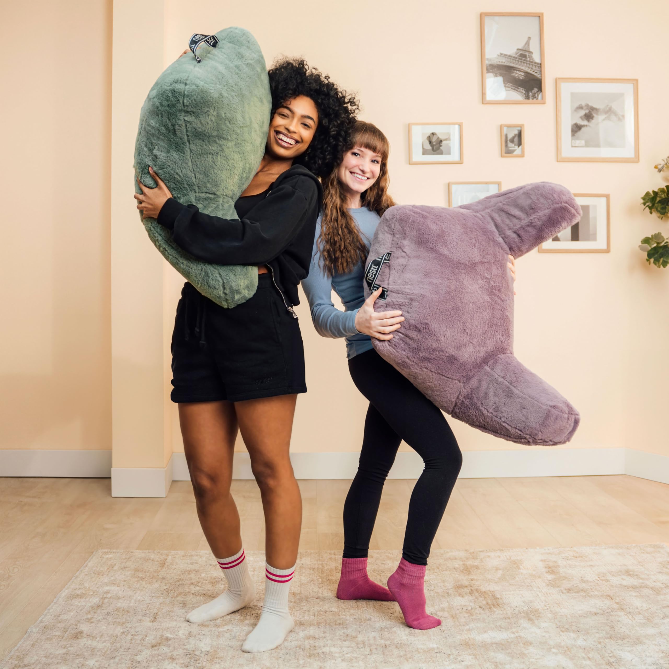 Nestl Pelz-Lesekissen, stilvolles Rückenkissen zum Sitzen im Bett, Kunstfell-Bett, Stuhlkissen mit Armen, Lesekissen zum Sitzen im Bett, Erwachsene und Kinder, Sit-Up-Rückenstützkissen für Bettruhe,