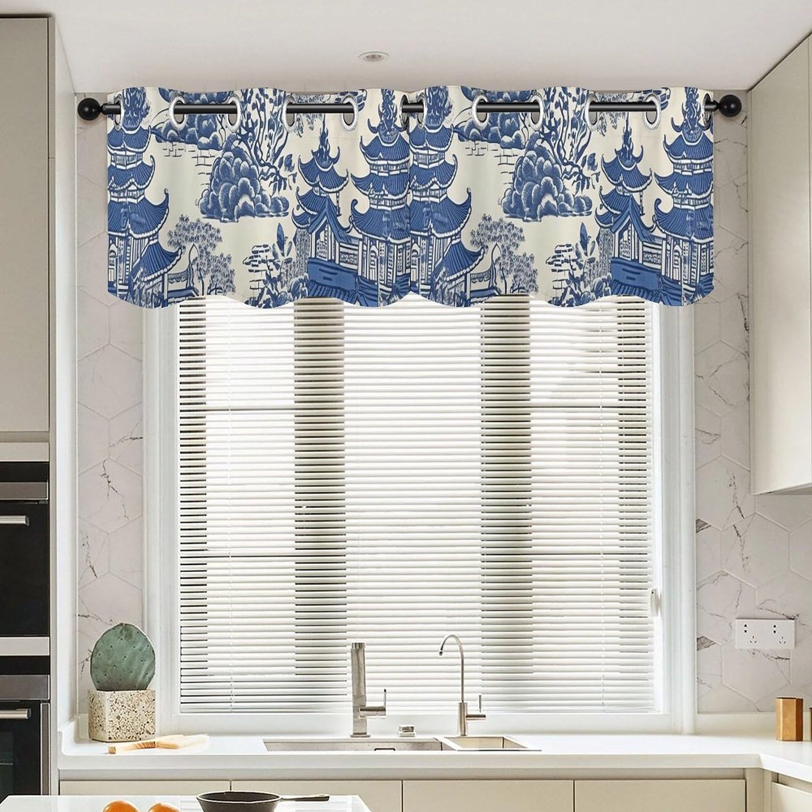 Cenefas de estilo asiático para decorar ventanas de baño y salón con elegancia oriental