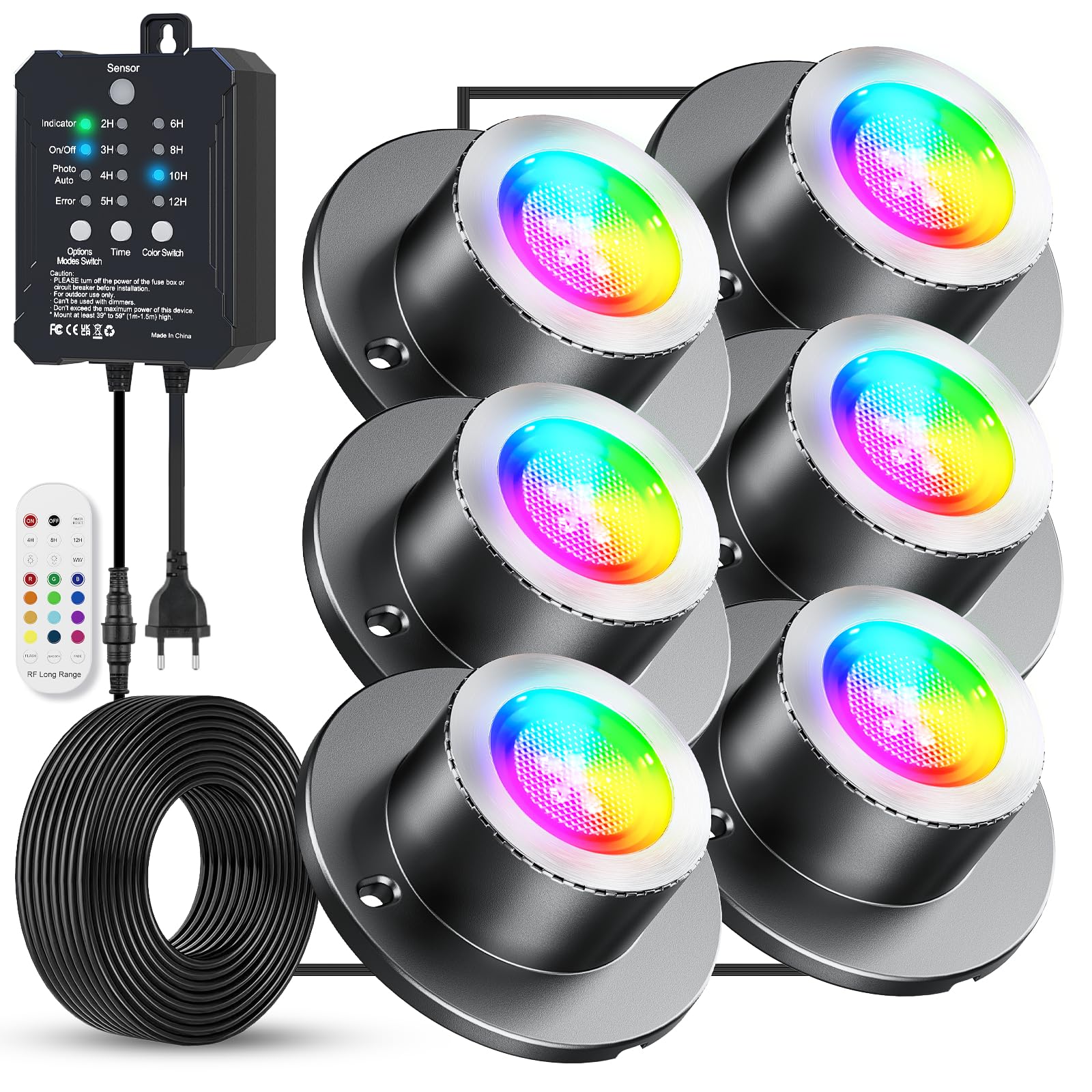 Illuminazione a LED subacquea con trasformatore a basso voltaggio
