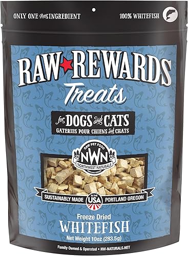 Miniatura 17 de Northwest Naturals Raw Rewards Golosinas de pechuga de pollo liofilizadas para perros y gatos, piezas de tamaño de bocados, saludable, 1