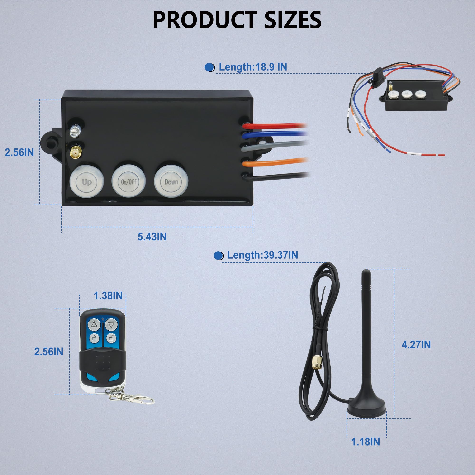 G3-H01 Kit di telecomando wireless per rimorchio con cassone ribaltabile, adatto per unità di inclinazione dell'argano idraulico a sollevamento idraulico da 12 Volt, telecomando idraulico senza fili
