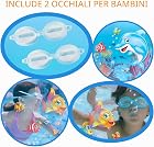 Foto di Summer Waves Piscina, Piscina Gonfiabile Rimovibile, Piscina per Famiglie, Piscina da Giardino, Piscina Rotonda 3D, Include 2 Occhialini Nuoto, 2,44 M x 76 CM
