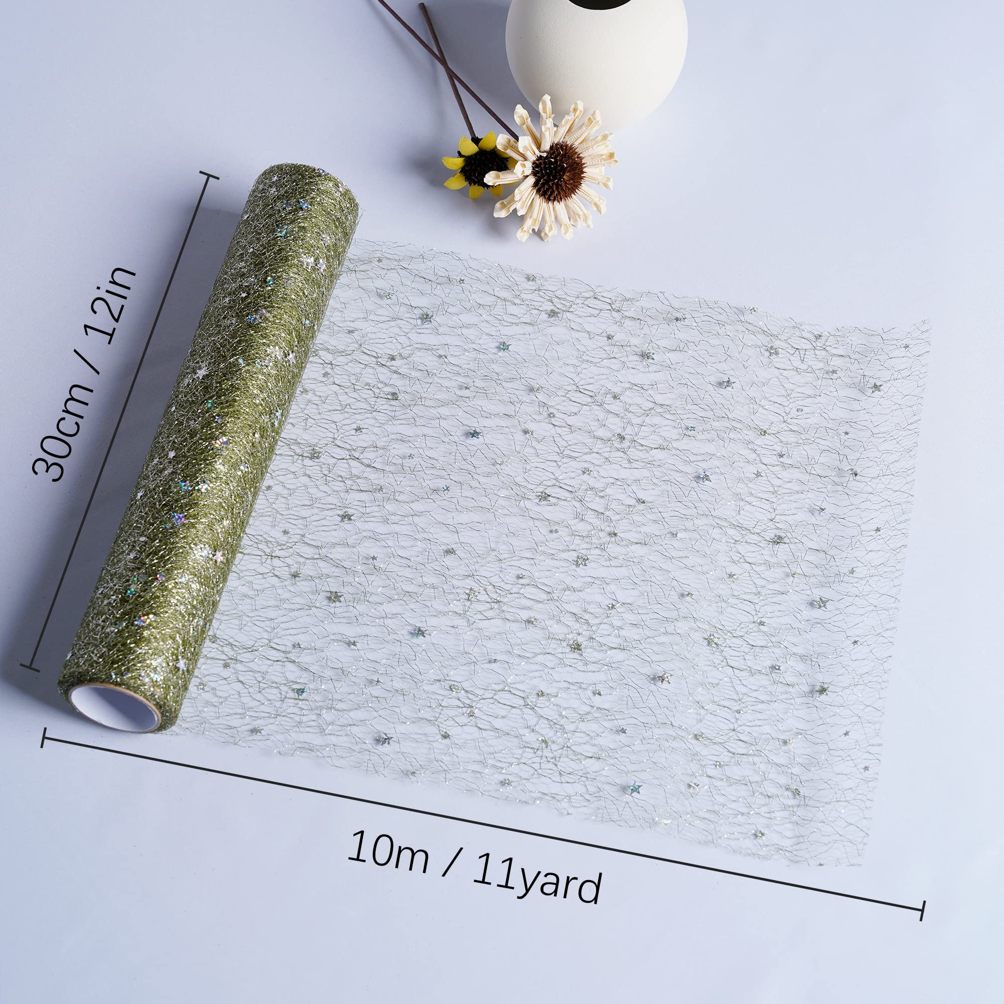 OSVINO Pailletten-Tischläufer – 30 Cm X 10 M Glitzernde Rolle Für Party & Hochzeit