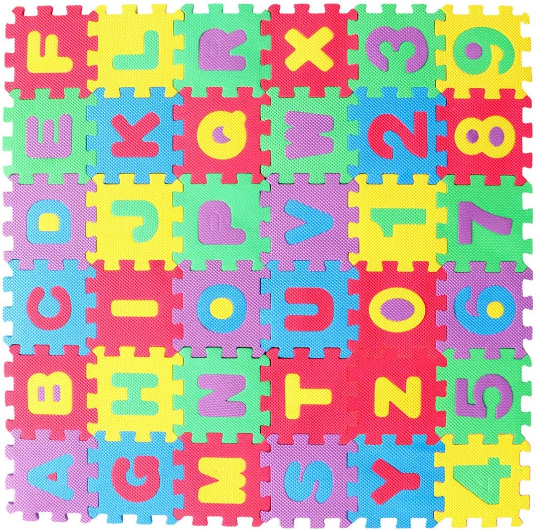 BESPORTBLE 36pcs Foam Puzzle Play Mat Interlocking EVA Floor Tiles with