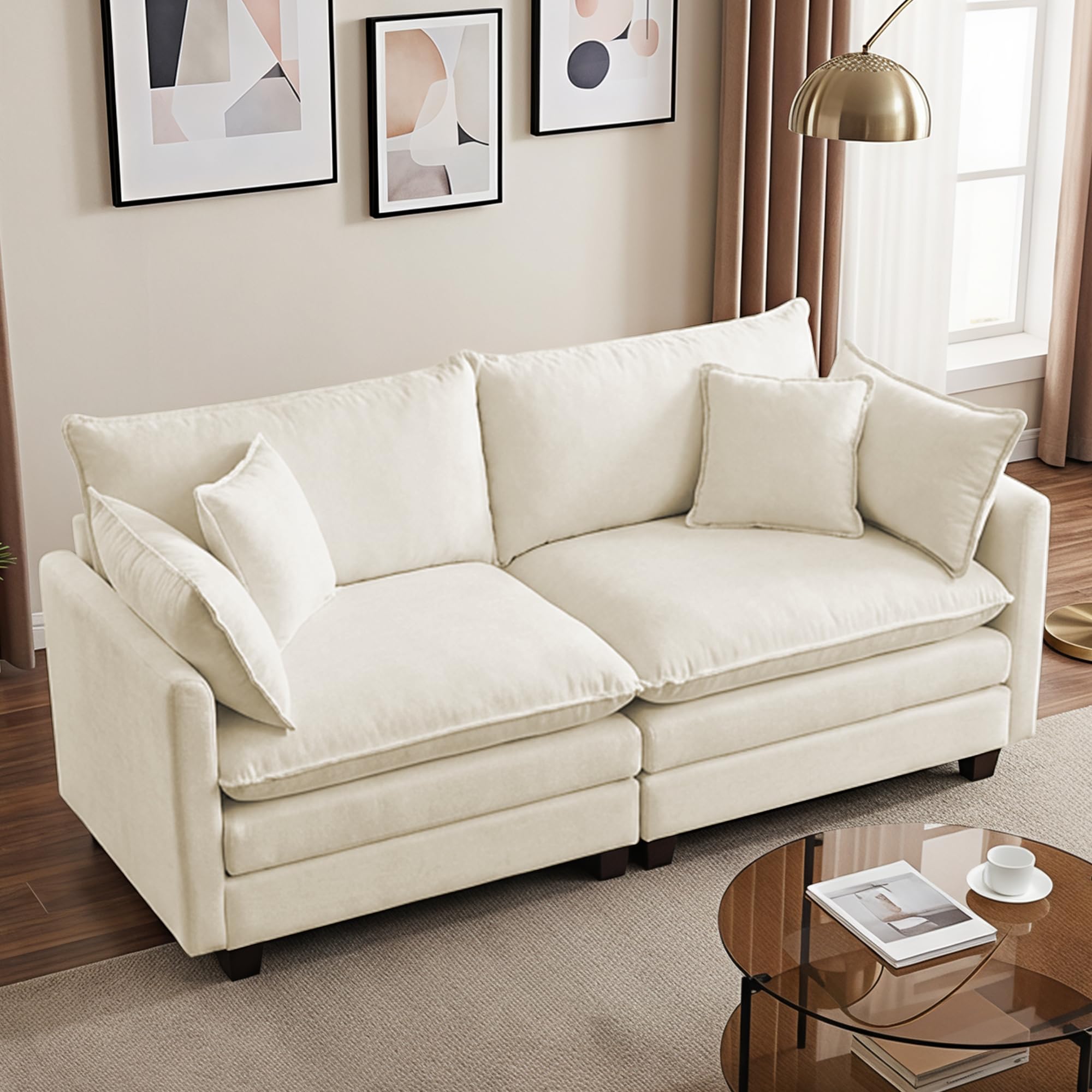 OwgeinSet 78 Inch Cloud Loveseat