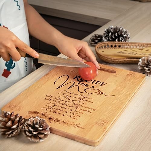 Miniatura 3 de KOLWOVEN Tabla de cortar para mamá de hija, regalos de cocina para regalos de Navidad, regalos para mamá de hijas, regalos de Navidad para mamá,