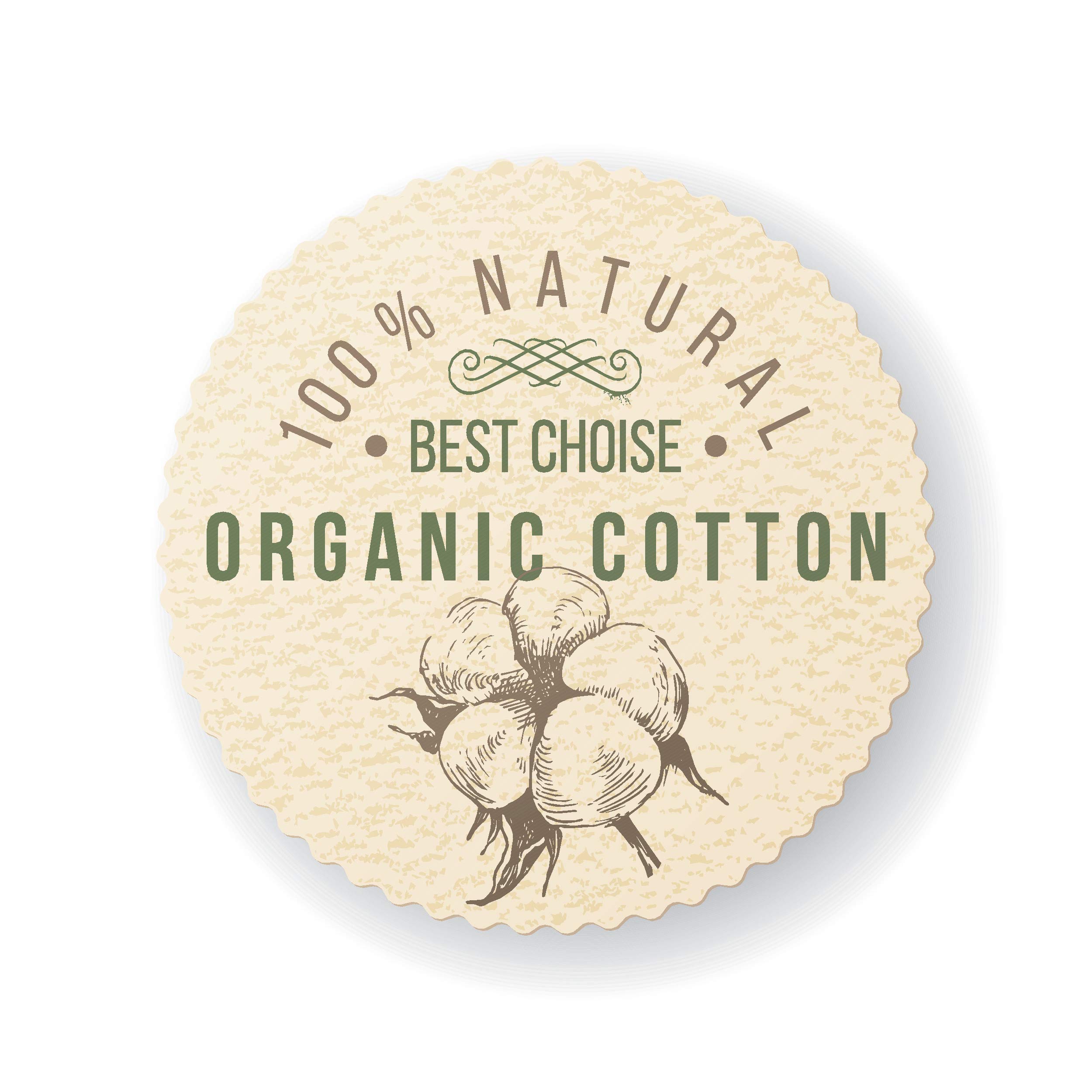 Cotton Star - Fundas de almohada de algodón 100% orgánico de 600 hilos, color blanco