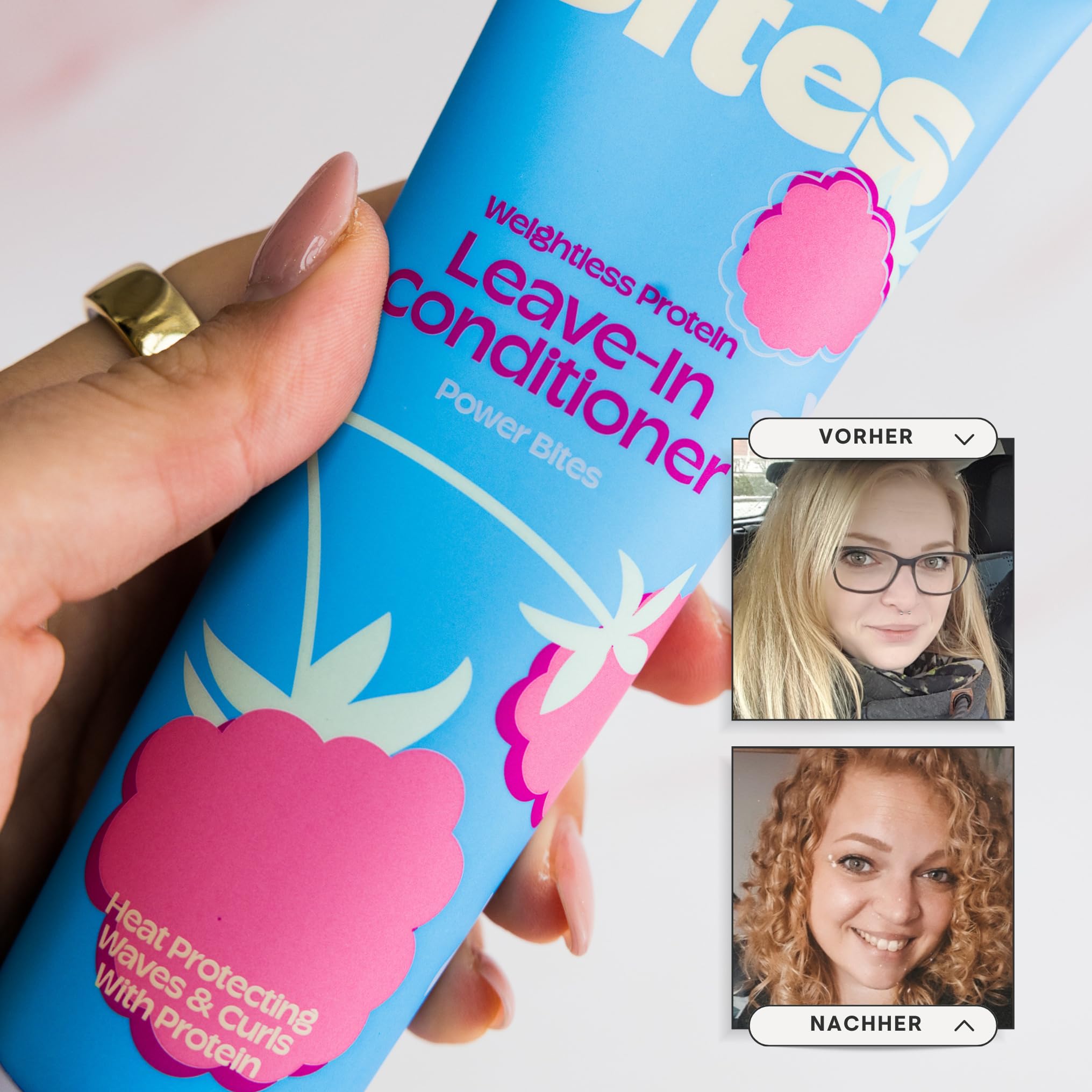 Weightless Protein Leave-In Conditioner | ultraleichter Protein Leave-In für definierte Locken & Wellen - natürlicher Hitzeschutz bis 230°C - extra starke Entwirrkraft & vegan - 150ml
