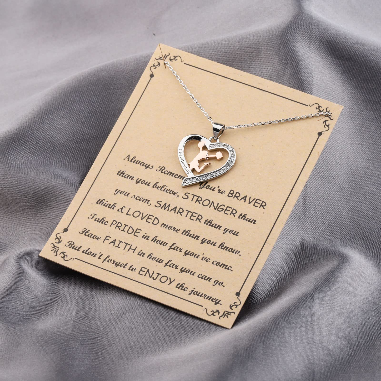 BNQL Collana da cheerleader, regalo per ragazze cheerleader, regalo per ragazze Cheerleader, regalo per ragazze Cheerleading Coach Regali, Acciaio inossidabile