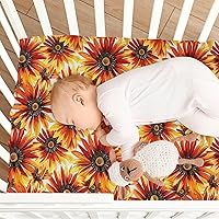 Vista 8 de Fitted Crib Sheets Watercolor Daisy Flower Mini Crib Sheets for Boy & Girl Toddler Mattress Sheets Playard Sheet 21216249
