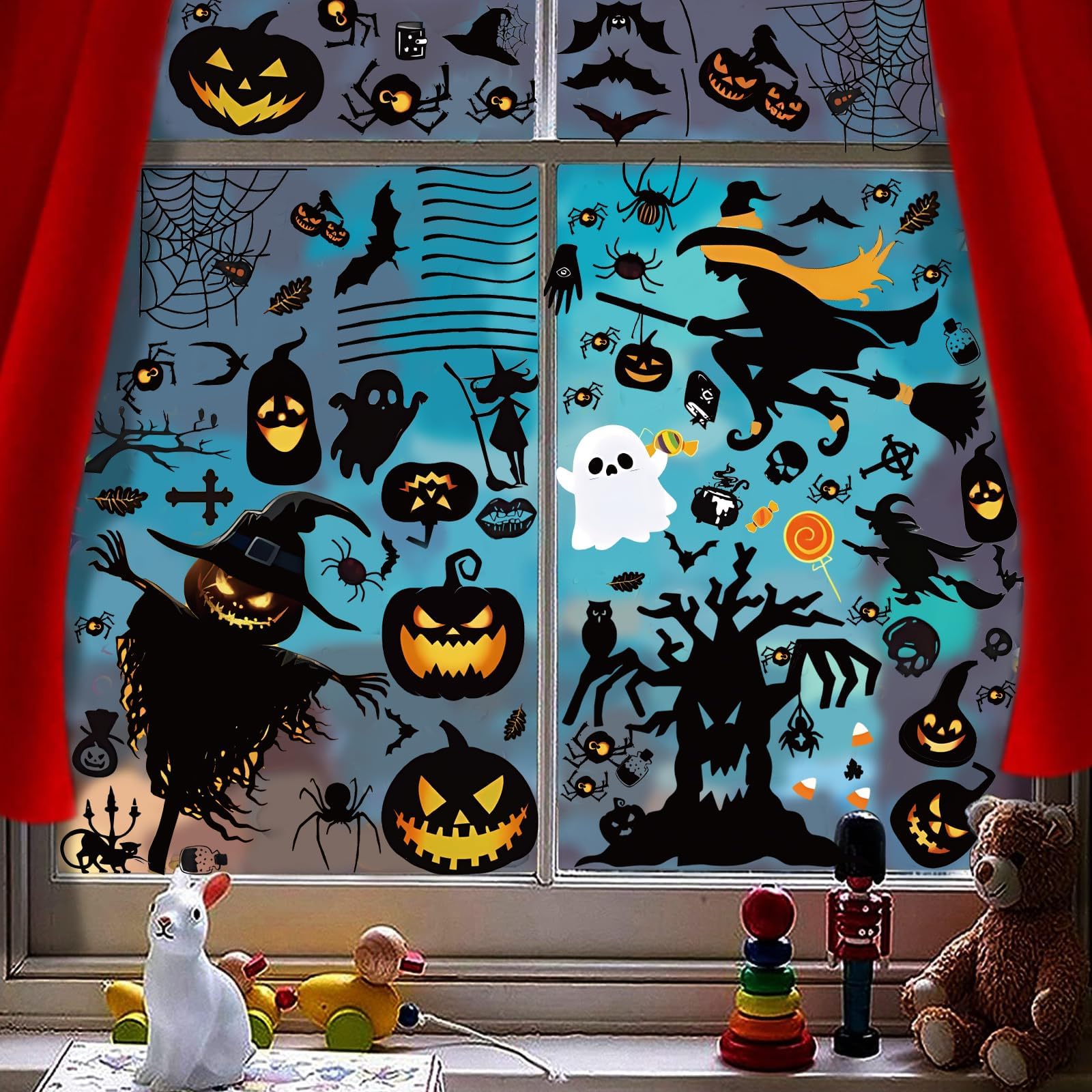 228 Gommettes Halloween – Stickers Dessins Animés Mignons – Décoration Fête & Bricolage Enfant