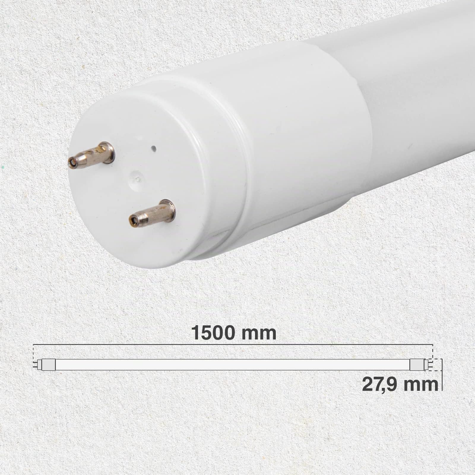Eurocali 10x Tubi LED 150cm G13 T8 20W 2100 lumen Luce Bianco Freddo 6500K - Fascio Luminoso 160° - Sostituzione Neon