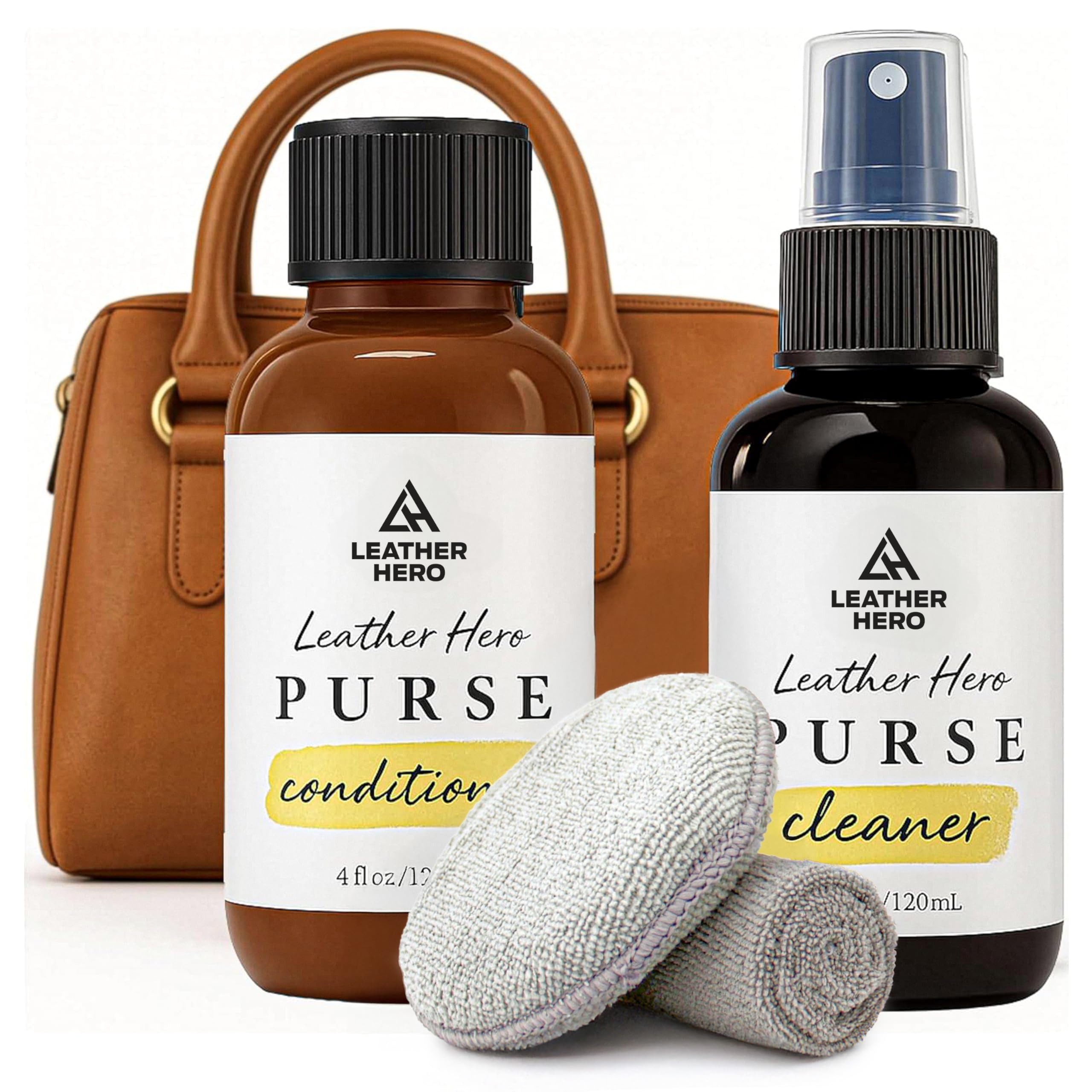 Leather Hero Kit de acondicionador limpiador de monedero, Claro, 120mL