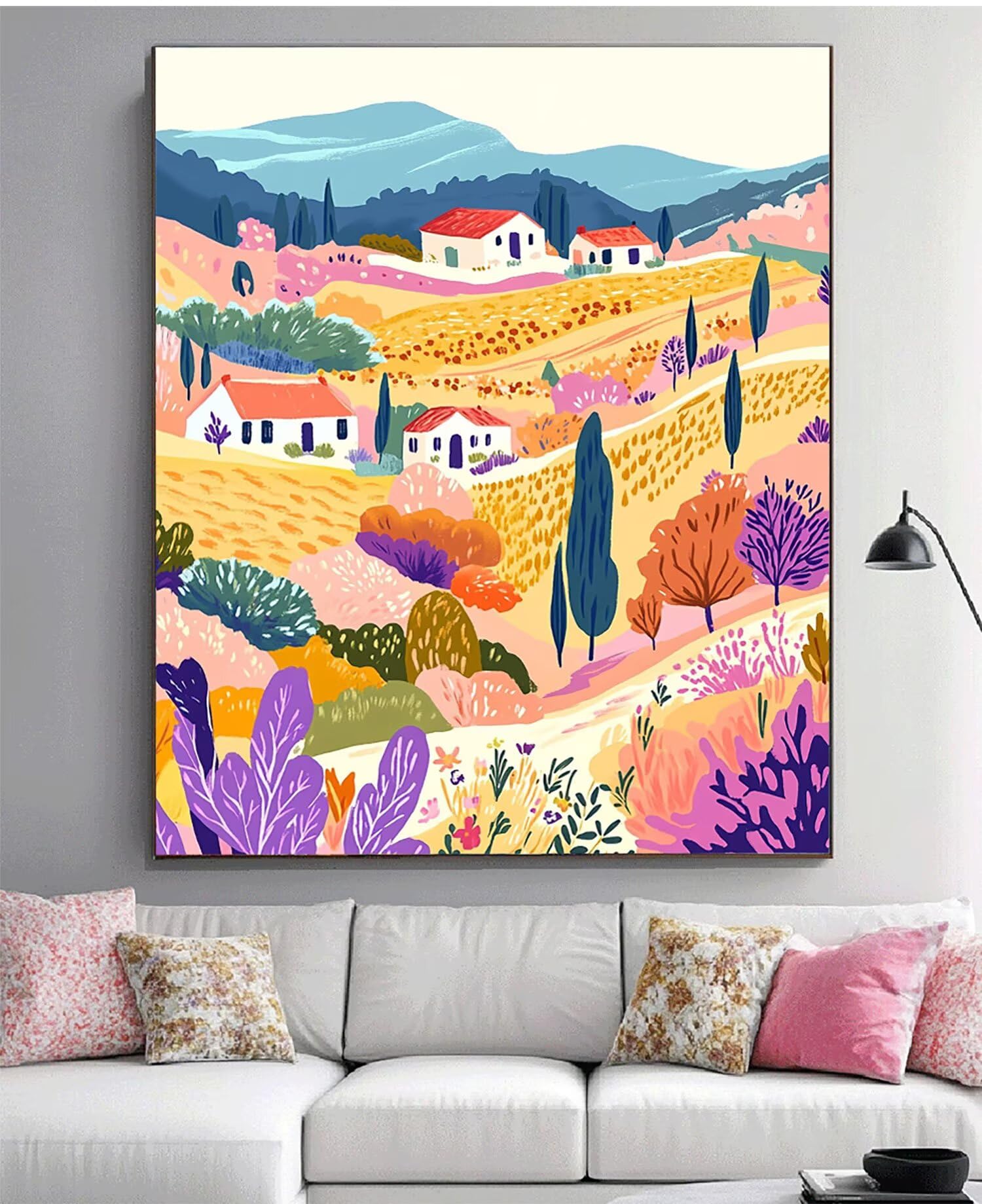 Malarstwo diamentowe duże 90 x 60 cm kreskówka malowanie diamentami kompletny zestaw, DIY gospodarstwo rolnicze mozaika diamentowa malarstwo diamentowe, diamenty, kryształowa sztuka diamentowa