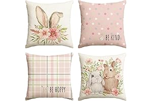 Farmhouse Easter Pillow Covers 18x18 Set of 4