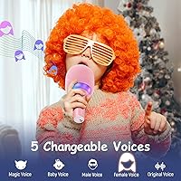 Vista 4 de FIFINE Micrófono de karaoke con altavoz inalámbrico Bluetooth, micrófono portátil de mano para cantar, micrófono para niños, adultos, niños y niñas
