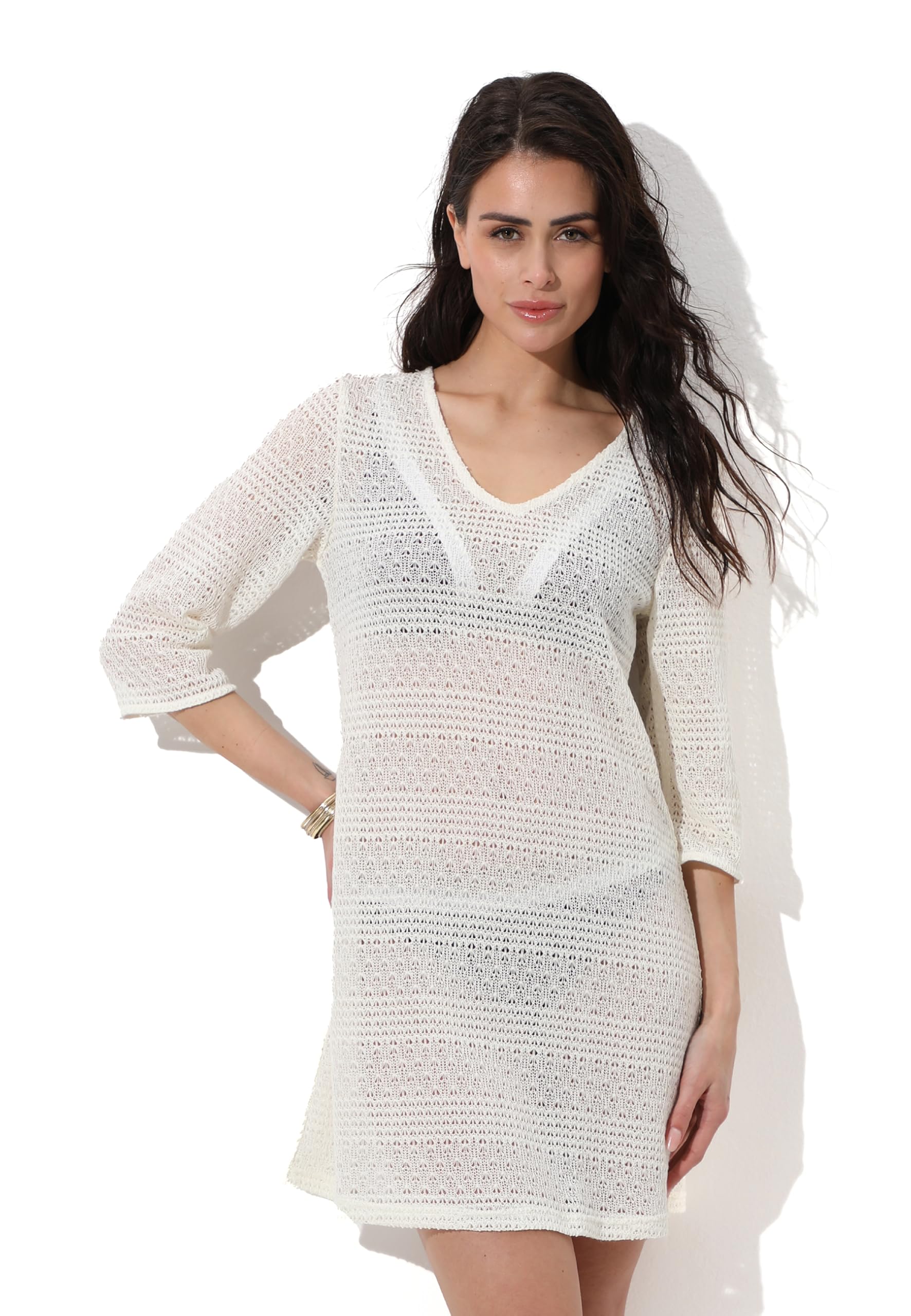 Lovable Copricostume in Crochet | Abitino Caftano in Pizzo | Vestito Spiaggia, Mare, Vacanza | Beachwear Donna