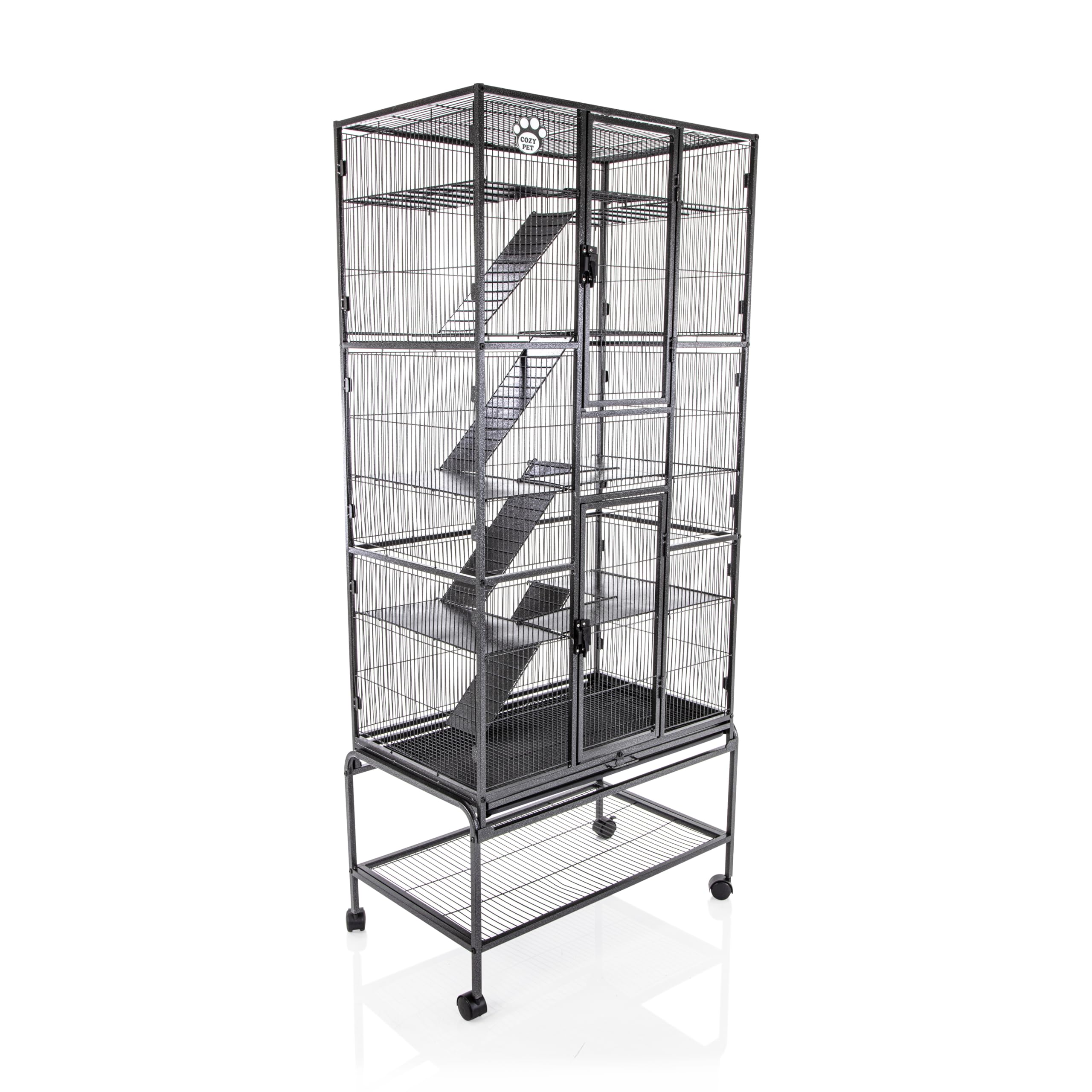 Rodent Cage by Cozy Pet 11mm Bar Spacing for Rat, Ferret, Chinchilla, Degu or other Small Pets, Large Rodent Cage RC07