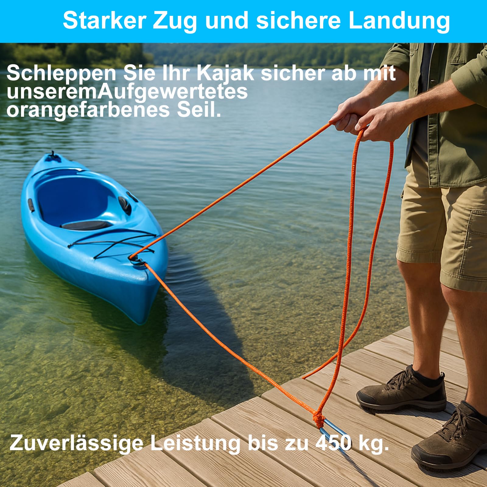 BeGrit 0,7Kg Anker Faltanker verzink Ankerset mit 10m reißfesten Ankerleine ø 6 mm & Ankerboje Kugel Set(Silber)