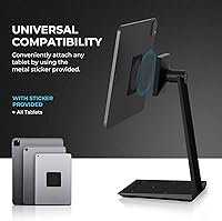 Vista 5 de Pitaka MagEZ Stand: Adjustable iPad Holder with Wireless Charging Base, Compatible with All Tablets & MagEZ Case 2