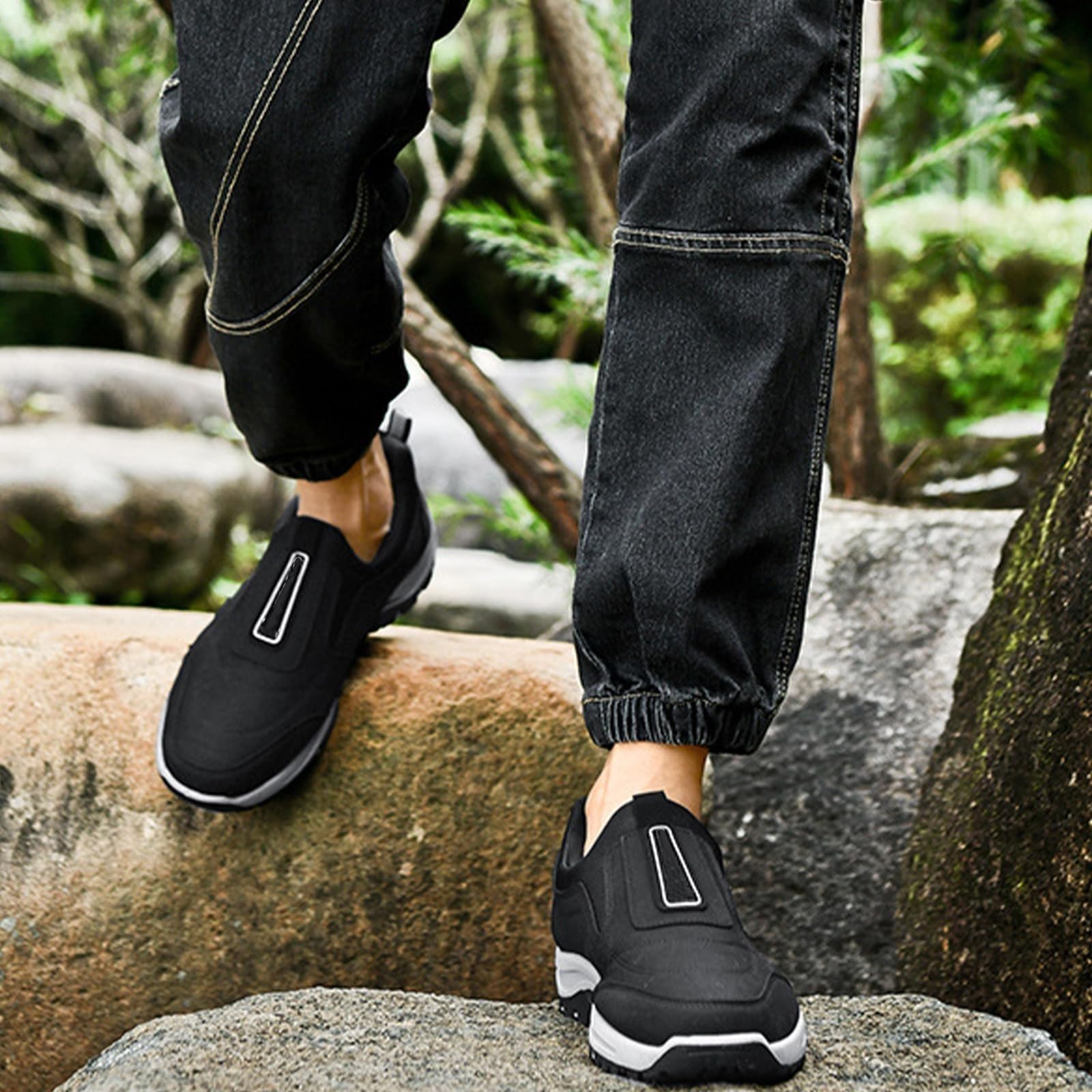 Scarpe Ortopediche Uomo Con Supporto Arco Plantare - Senza Lacci, Pelle Scamosciata, Antiscivolo - Foto 8