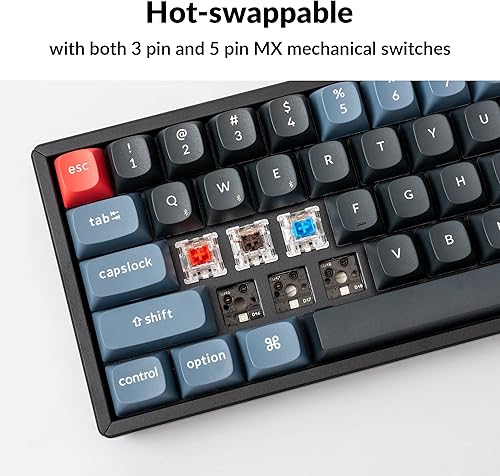 Miniatura 3 de Keychron K6 Pro QMKLauncher Teclado mecánico inalámbrico programable personalizado Macro intercambiable en caliente Keychron K Pro Interruptor rojo