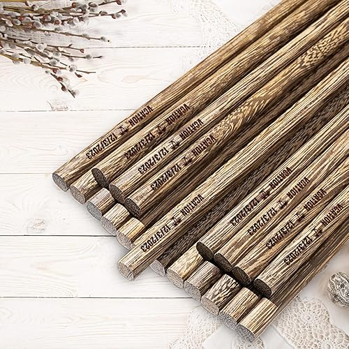 Miniatura 3 de Juego de palillos de madera personalizados, reutilizables, regalos de boda para ella, él, mujeres, madera de sushi asiática, grabado (130 pares)