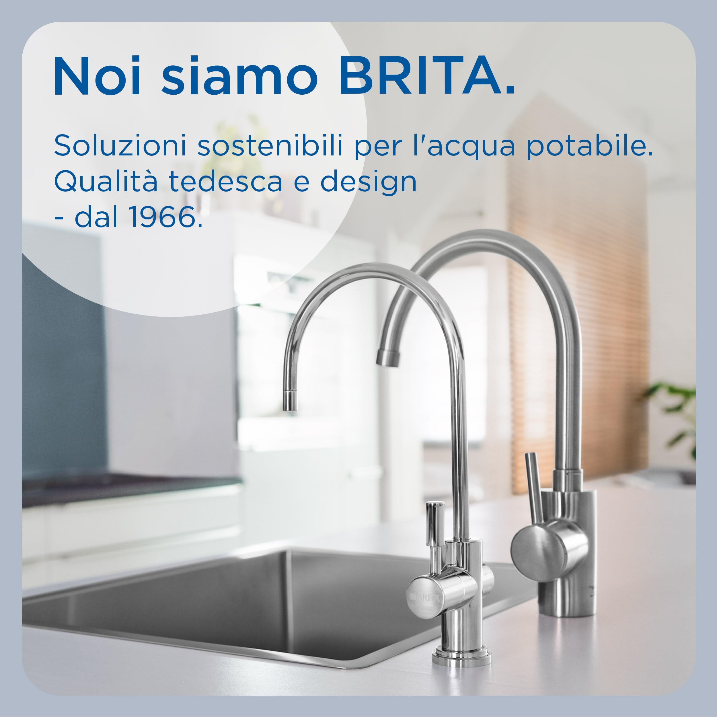 BRITA mypure P1 - Sistema di filtrazione con rubinetto e cartuccia filtrante P1000 - riduce calcare, metalli, cloro e impurità