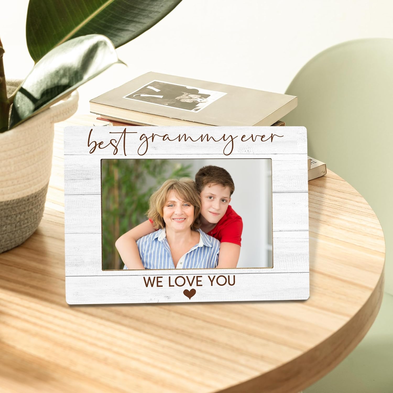 Grammy Grandma Picture Frame, Mother's Day Birthday Gifts for Grandma from Grandkids, Best Grammy Ever Photo Frame 4x6, Grandmother Wooden Photo Picture Frames for Desk Tabletop Decor - Image 2