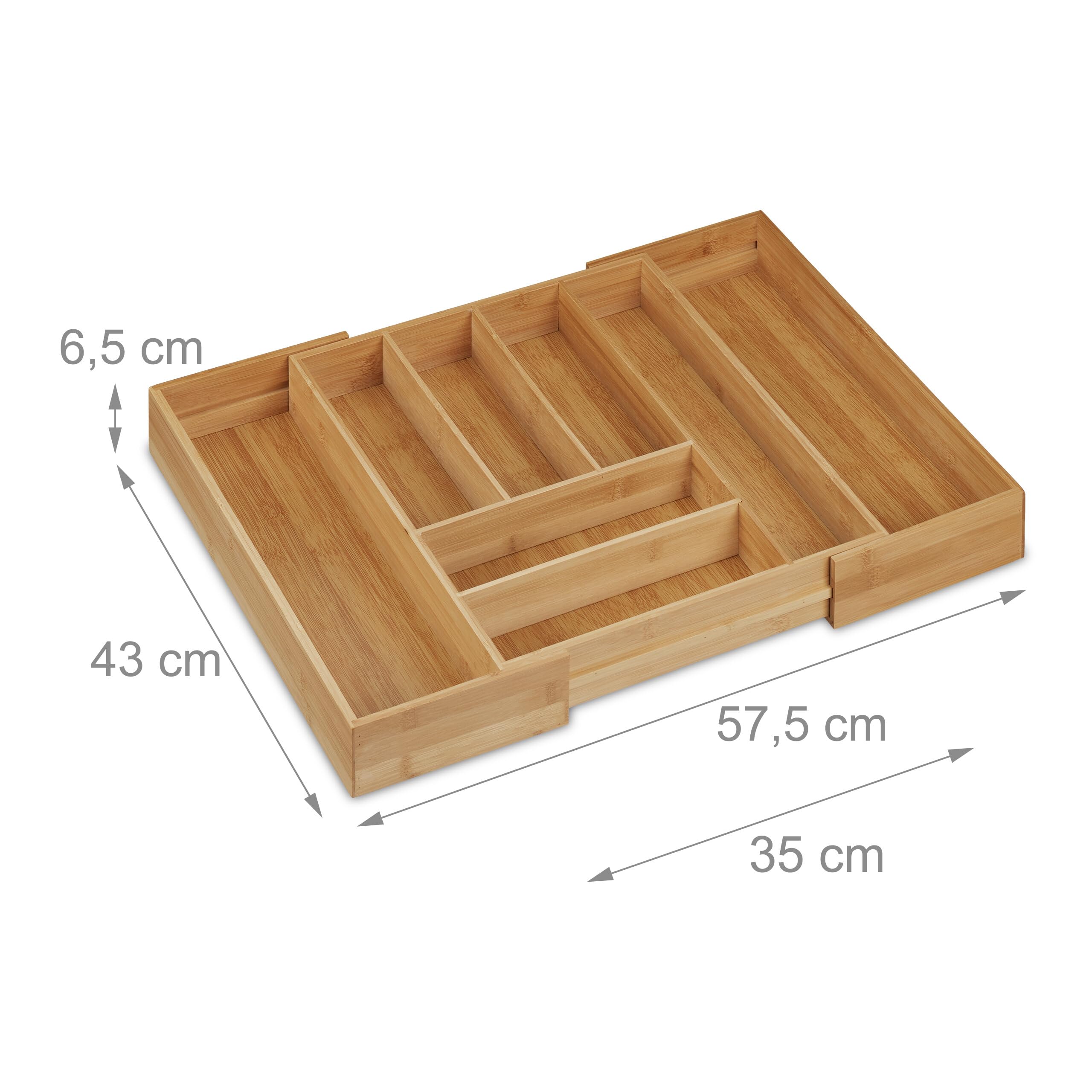Relaxdays Organiseur de tiroir réglable lot de 2 H x l x P