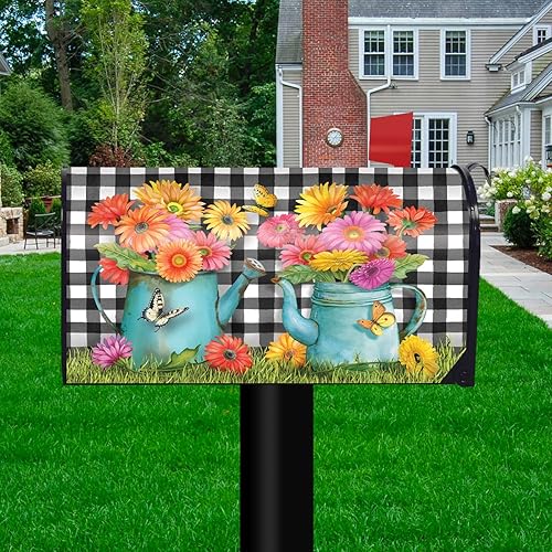 Vista 9 de Briarwood Lane Funda para buzón – Tamaño estándar – Floral Home Sweet Home Spring para buzón de primavera